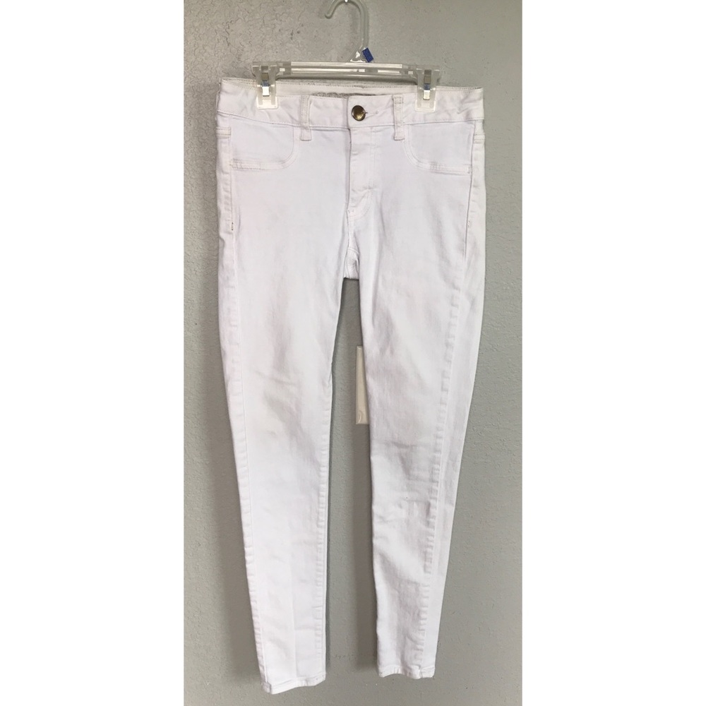 American Eagle super super stretch white jeans